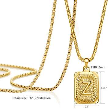 Personalized F Initial Pendant Necklace for Women