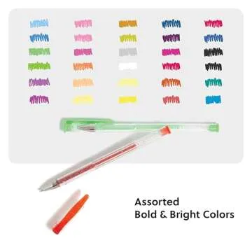 U Brands Metallic Gel Pens, Set of 30, Assorted Point Sizes, Glitter, Pastel, Neon and Classic Assorted Colors