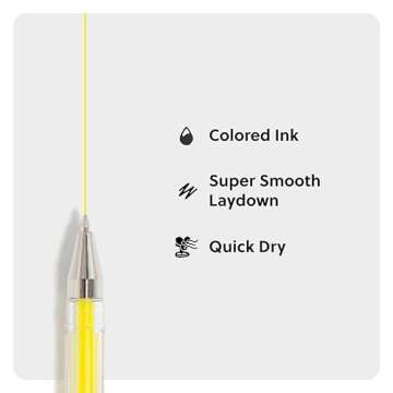 U Brands Metallic Gel Pens, Set of 30, Assorted Point Sizes, Glitter, Pastel, Neon and Classic Assorted Colors