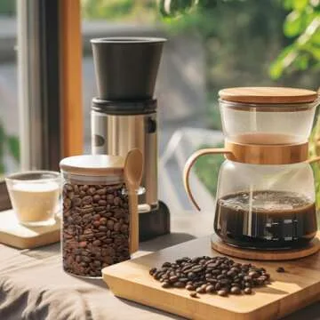 ComSaf 19oz Glass Jars with Lids and Spoons Set of 6, Sugar Coffee Containers Salt Spice Jars, Jars with Spoons for Loose Tea, Candy, Brown Sugar, Nuts, Overnight Oats Containers with Lids