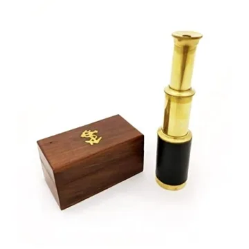 6 Handheld Brass Telescope with Wooden Box - Explore