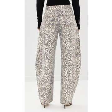 Lioness Women's Horseshoe Jeans, Leopard Fade, Print, Tan, S