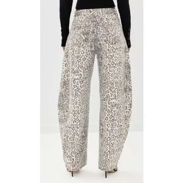 Lioness Women's Horseshoe Jeans, Leopard Fade, Print, Tan, S