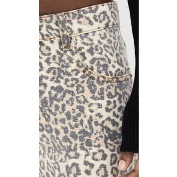 Lioness Women's Horseshoe Jeans, Leopard Fade, Print, Tan, S
