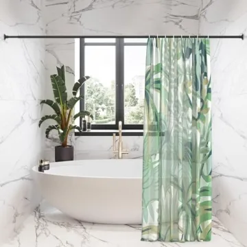 SUNALLY Adjustable Shower Curtain Rod 32-75 Inch No Drill