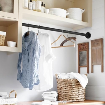 SUNALLY Adjustable Shower Curtain Rod 32-75 Inch No Drill