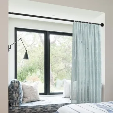 SUNALLY Adjustable Shower Curtain Rod 32-75 Inch No Drill