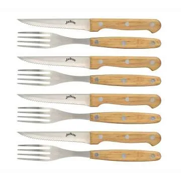 Jim Beam 8-Pc Steak Knives & Forks Set - Stainless Steel