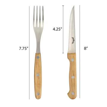Jim Beam 8-Pc Steak Knives & Forks Set - Stainless Steel