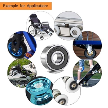 10 Pack 608-RS Ball Bearings for Skating and More