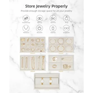 Vlando 6 Layer Jewelry Box - Elegant Organizer for Jewelry Lovers