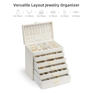 Vlando 6 Layer Jewelry Box - Elegant Organizer for Jewelry Lovers