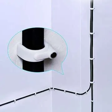 Darller 200 Pack Nail in Cable Clips for Cat6 Cables - White