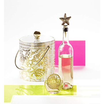 Lilly Pulitzer Gold Metal Wine Stopper for Elegant Gifting