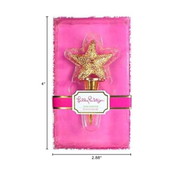 Lilly Pulitzer Gold Metal Wine Stopper for Elegant Gifting