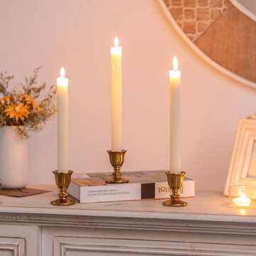 Romadedi Vintage Candlestick Candle Holders Set of 6