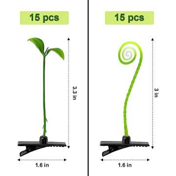 30Pcs Bean Sprout Hair Clips Set, Cute Green Plant Hair Barrettes for Women, Girls, and Kids, Funny ...