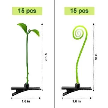 30Pcs Bean Sprout Hair Clips Set, Cute Green Plant Hair Barrettes for Women, Girls, and Kids, Funny ...