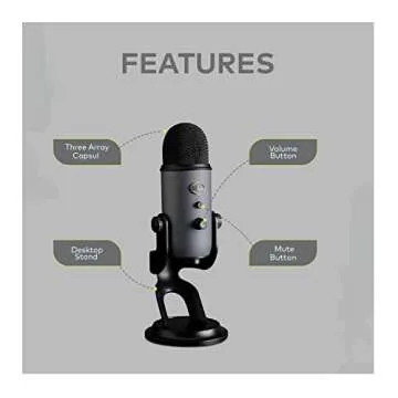BLUE Yeti Slate USB Microphone Bundle with Headphones and Filter