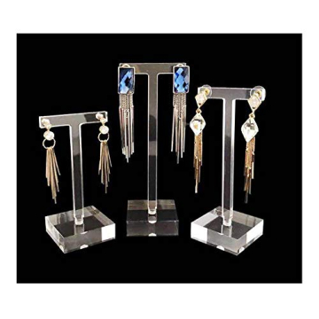 Clear Acrylic Jewelry Display Stands for Earrings 3PC Set