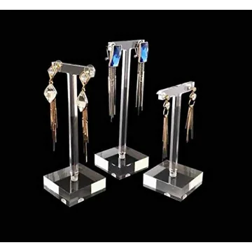 Clear Acrylic Jewelry Display Stands for Earrings 3PC Set