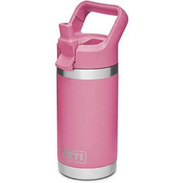 YETI Rambler Jr. 12 oz Kids Bottle, with Straw Cap, Harbor Pink