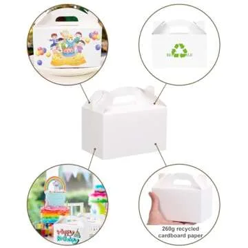 Moretoes White Party Favor Treat Boxes for Every Celebration