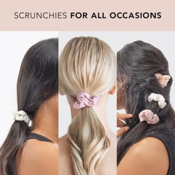Kitsch Matte Scrunchies – Soft, Cute Hair Ties Set 5pc Set
