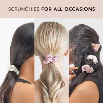 Kitsch Matte Scrunchies – Soft, Cute Hair Ties Set 5pc Set