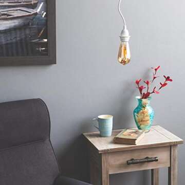 Wallniture Fiore 15 Feet Hanging Lantern Cord for Home Decor, Easy Install