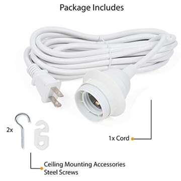 Wallniture Fiore 15 Feet Lighting Cord Set for Home Decor