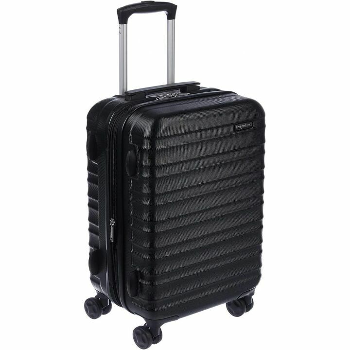 Amazon Basics 21-Inch Spinner Luggage in Black