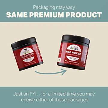 Four Leaf Rover Red Rover - Dog Urinary Tract Supplement - with Dog Vitamins from Organic Berries and Apple - Good Source of Polyphenols and Antioxidants - 30 Large Dog Servings