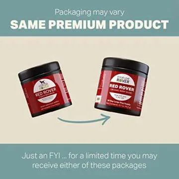 Four Leaf Rover Red Rover - Dog Urinary Tract Supplement - with Dog Vitamins from Organic Berries and Apple - Good Source of Polyphenols and Antioxidants - 30 Large Dog Servings