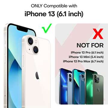 TAURI 3 in 1 for iPhone 13 Case Dark Purple, [Military-Grade Drop Protection] Slim Shockproof Phone ...