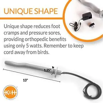 K&H Thermo-Perch Heated Bird Perch Safe Companion