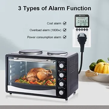 Ketotek Electricity Usage Monitor with LCD Display and Overload Protection