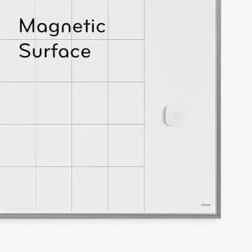 U Brands Magnetic Dry Erase Calendar Board, 20"x16", Silver Aluminum Frame, Includes Magnet and Marker