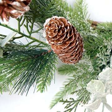 Idyllic 22 Inch Pinecone Wreath for Year-Round Decor