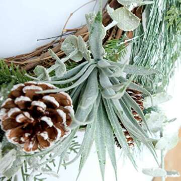 Idyllic 22 Inch Pinecone Wreath for Year-Round Decor