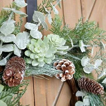 Idyllic 22 Inch Pinecone Wreath for Year-Round Decor