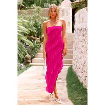 Stylish PrettyGarden Women's Summer Maxi Dress - Perfect for Weddings