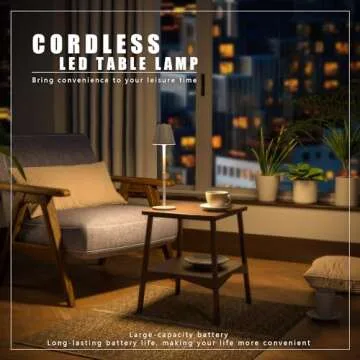 Timjorman LED Cordless Table Lamp - 2 Pack for Stylish Lighting