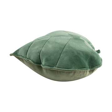 Cyprinus Carpio 3D Leaf Shape Household Pillow Cushion Sofa Lumbar Pillow Household Throw Pillow Decoration 20 * 20 Inch (Green)