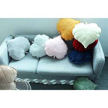 Cyprinus Carpio 3D Leaf Shape Household Pillow Cushion Sofa Lumbar Pillow Household Throw Pillow Decoration 20 * 20 Inch (Green)