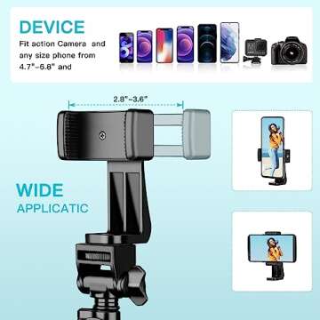 74" Flexible Phone Tripod, Tall Cell Phone Tripod with Adjustable Gooseneck & Remote, Portable Phone Stand Tripod for Video Recording, Overhead Cellphone Tripod, Compatible with iPhone Android