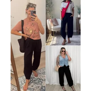 Xiaoxuemeng Women's Baggy Wide Leg Palazzo Pants