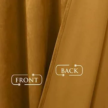 StangH Velvet Curtains Mustard Gold for Elegant Home Decor
