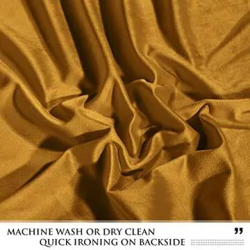 StangH Velvet Curtains Mustard Gold for Elegant Home Decor