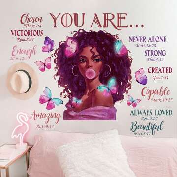 Inspirational Black Girl Magic Wall Decals for Teens